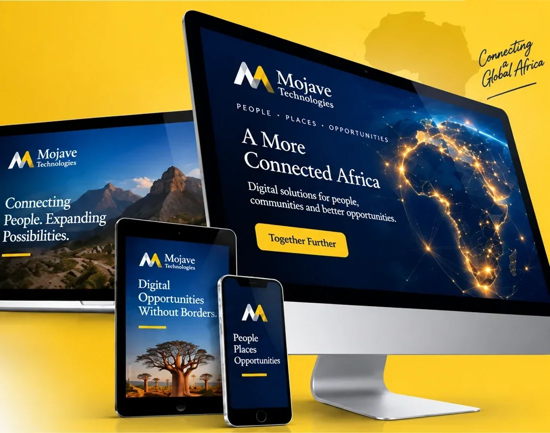 Mojave Technologies sur ordinateur portable, tablette, téléphone et écran